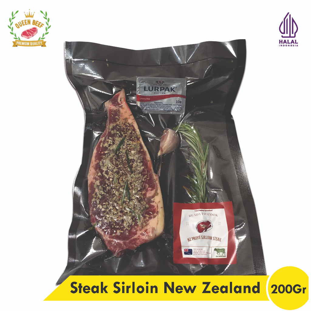 Jual Steak Siap Masak Sirloin New Zealand Grassfed 200 gr / Ready to