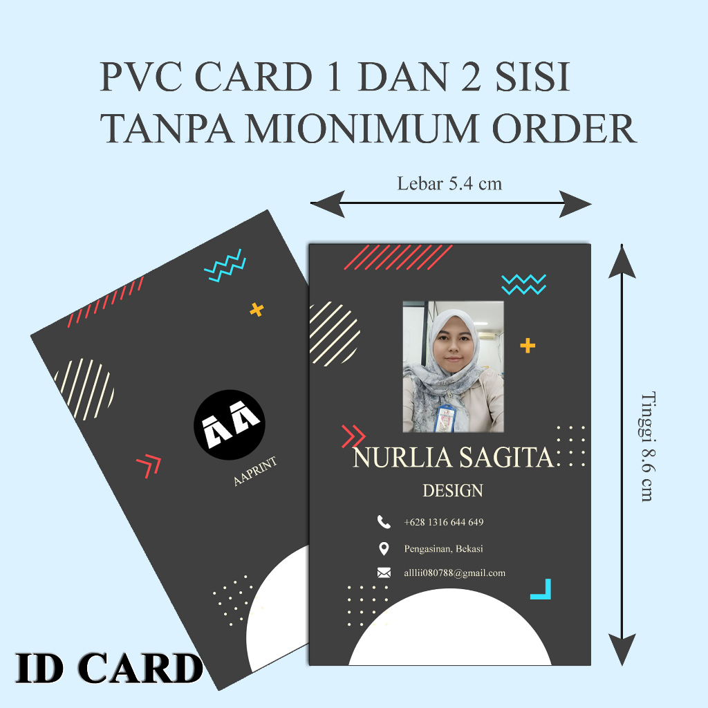 Jual Cetak ID Card PVC Premium Kartu Member Costum Request Design Bisa ...