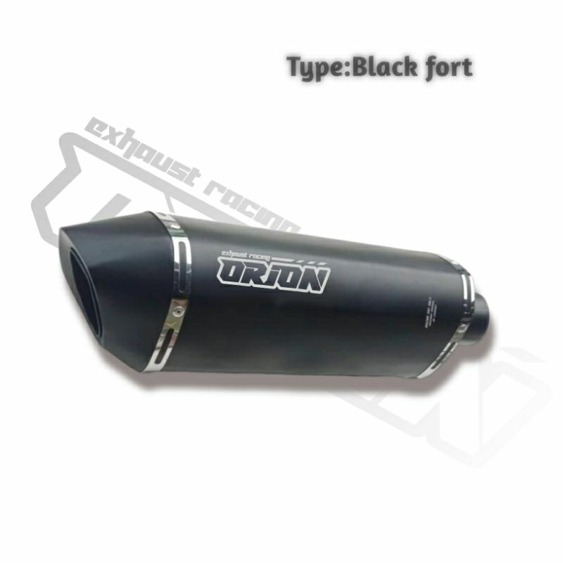 Jual slincer original orion exhaust racing type black fort inlet 50mm ...