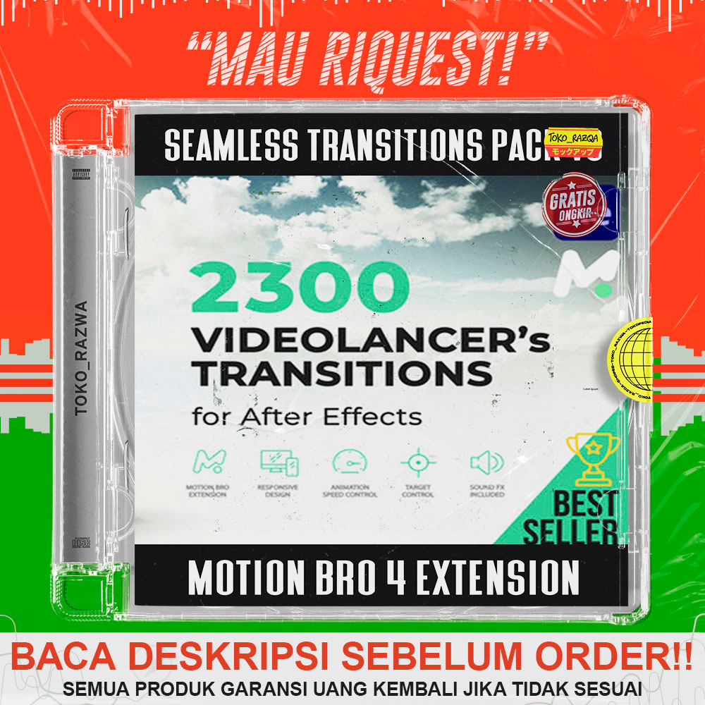 Jual Motion Bro 4 Videolancer’s Transitions Seamless Transitions Pack