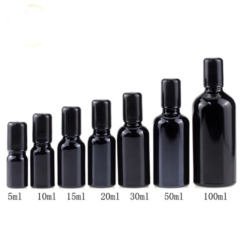 Jual Botol Roll On Kaca Hitam Volume 30ml, 50ml, 100ml | Shopee Indonesia