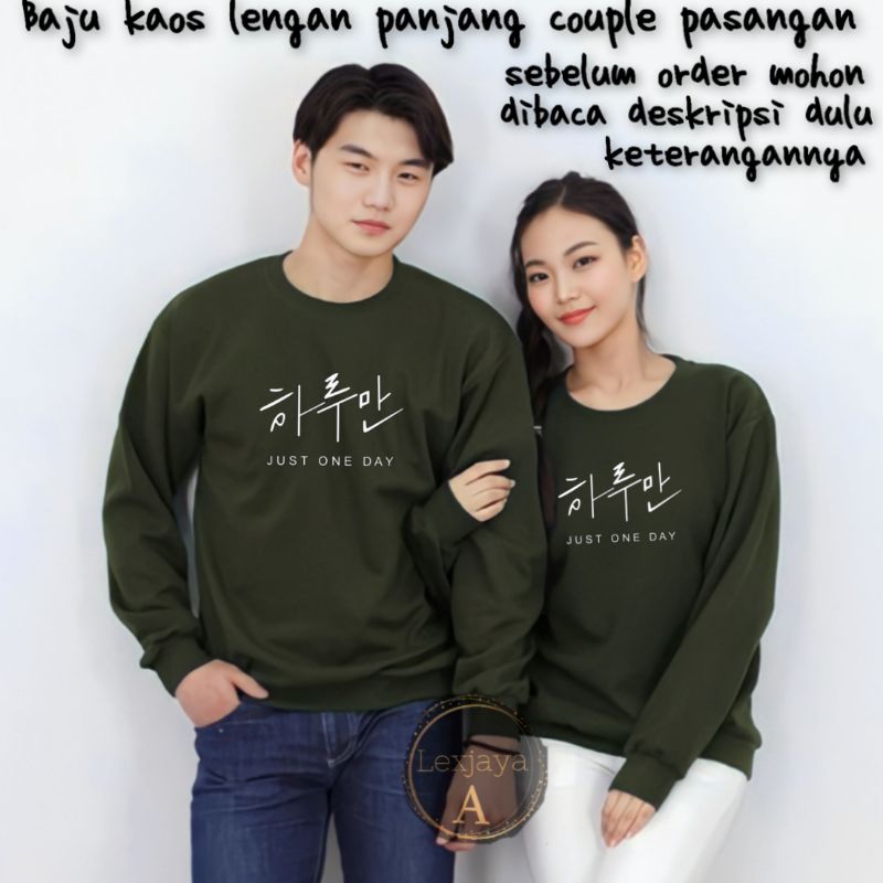 Jual Baju Kaos Couple Pasangan Lengan Panjang Pacar Distro Baju Atasan