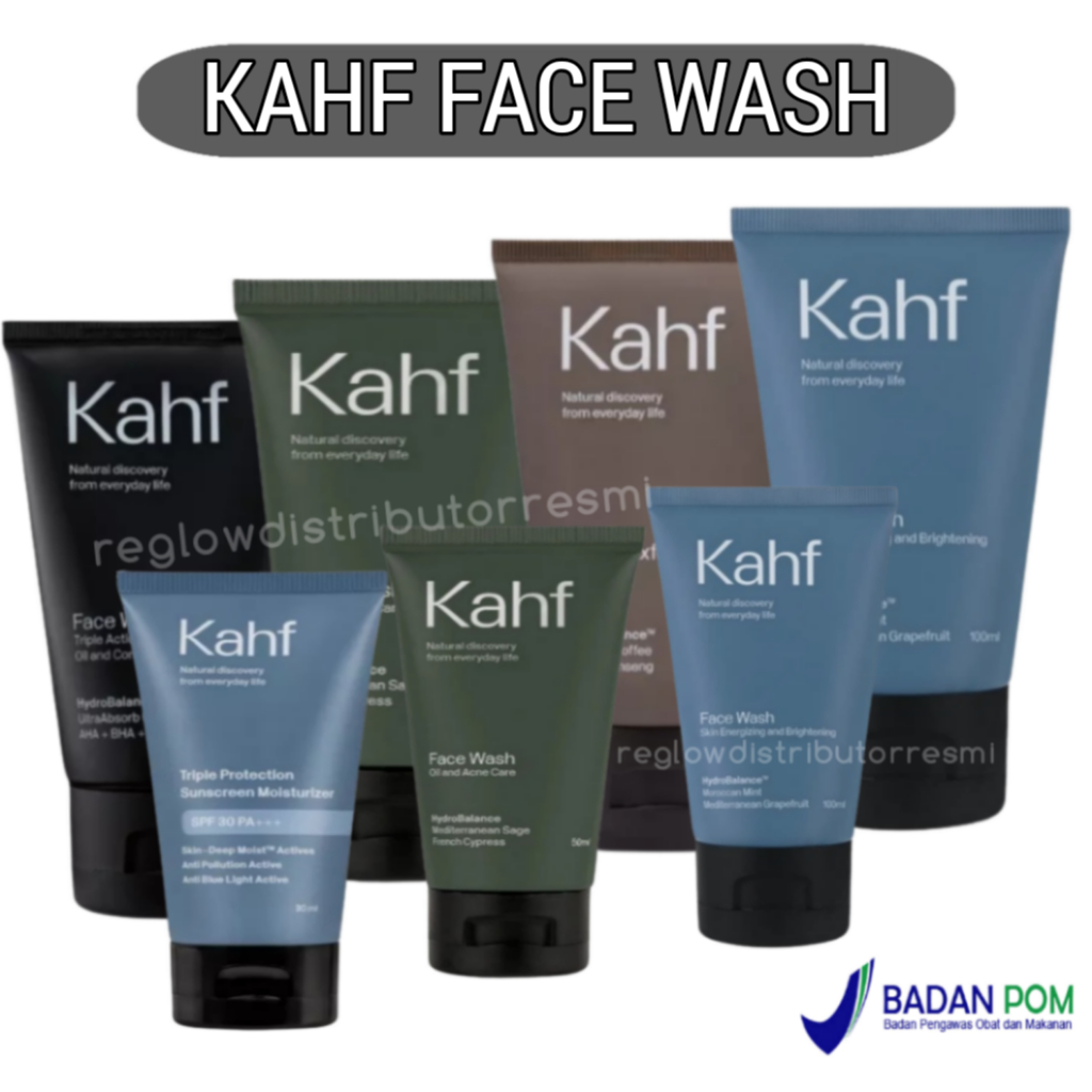 Jual KAHF FACE WASH 100 ML / SABUN WAJAH PRIA / Face Scrub / deodorant