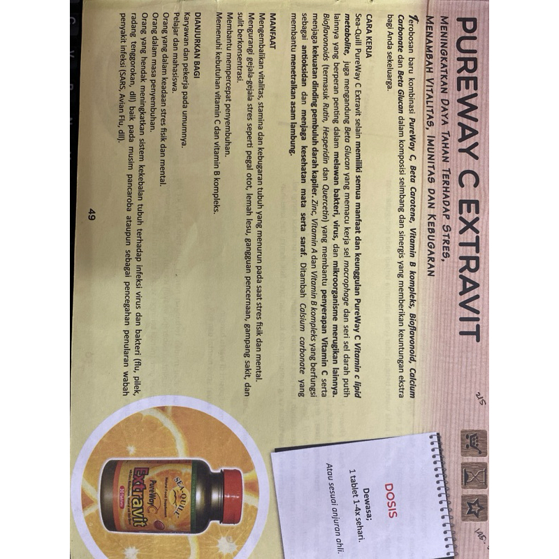 Jual SEA QUILL pure way C extravit isi 30 tablet READY‼️ORIGINAL 100% ...