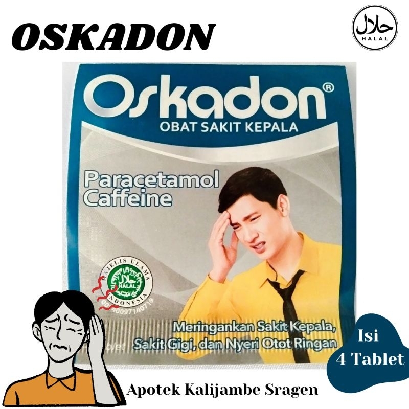 Jual Oskadon Obat Sakit Kepala 1 Strip 4 Tablet Shopee Indonesia