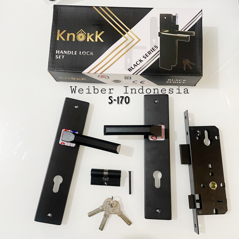 Jual Kunci Pintu Rumah Set Handle Lock Set Black Series Shopee