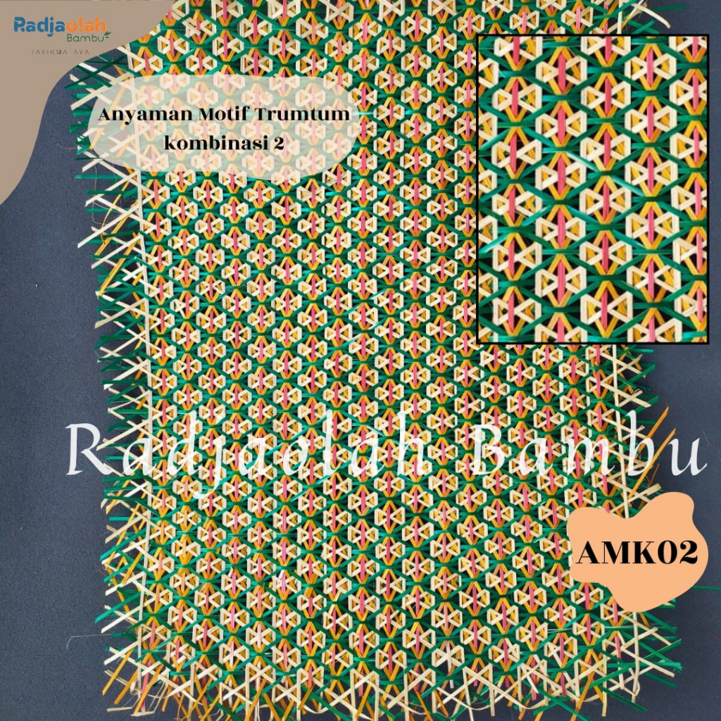 Jual Lembar Anyaman Bambu Motif Trumtum Kombinasi ukuran 60x40cm ...