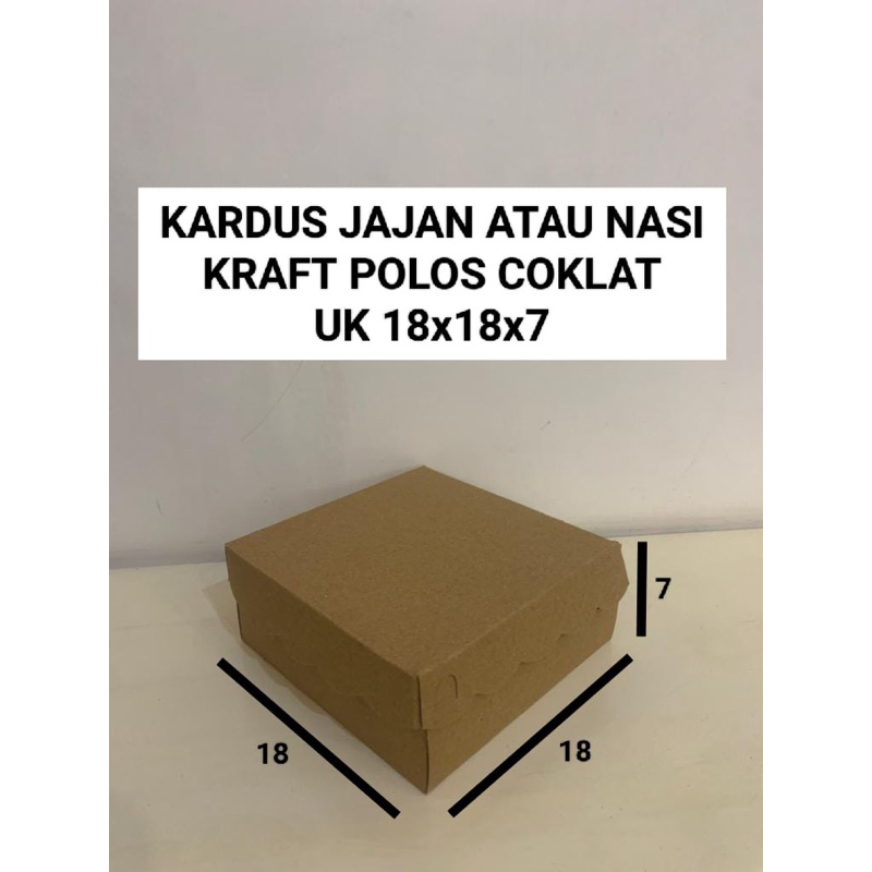 Jual KARDUS KRAFT R8 GSM tebal 350 ukuran 18x18x7 POLOS COKLAT untuk ...