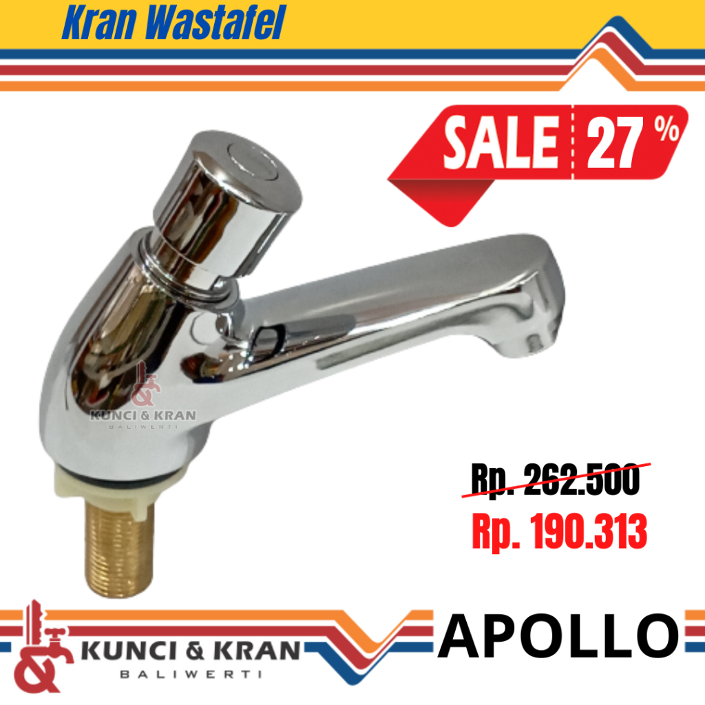 Jual Kran Wastafel Apollo Kw Keran Wastafel Chrome Keran Cuci Tangan Pencet Shopee Indonesia