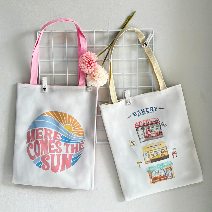 Jual Tote Bag Korea totebag Tas Kuliah Sekolah Kerja Souvenir wedding Shopee Indonesia