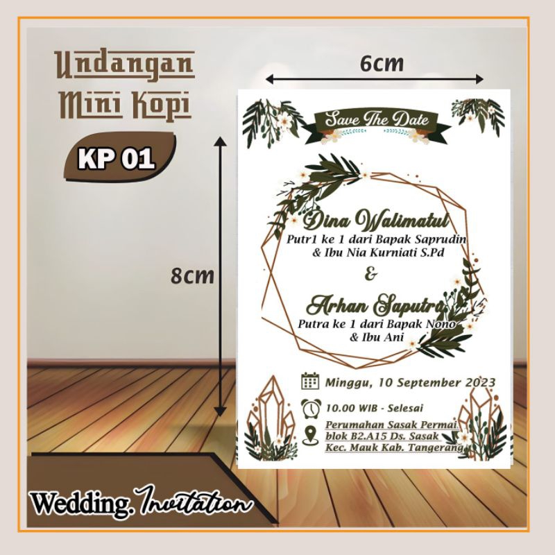 Jual Undangan Mini Kopi undangan mini kopi undangan pernikahan