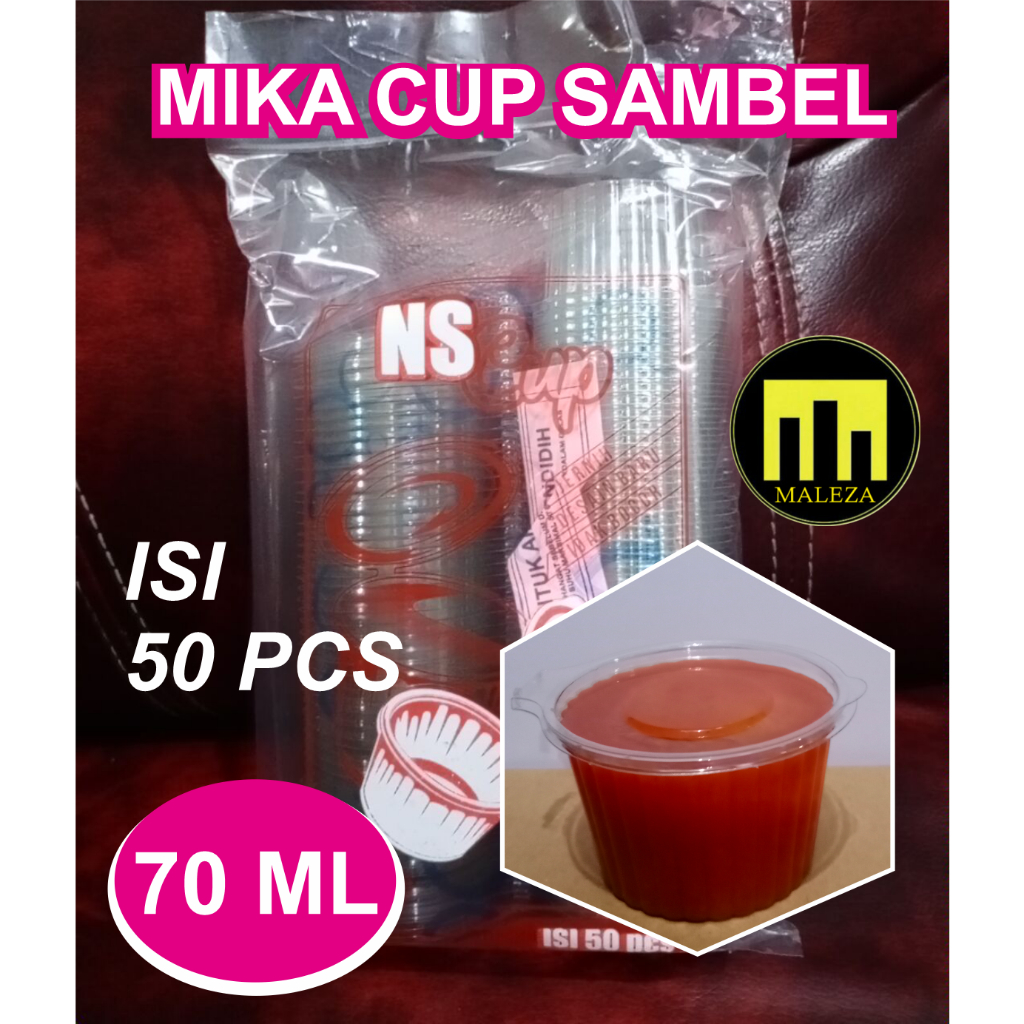 Jual Mika Sambel 70 Mlmika Cup Pudding 70ml Mika Saos 70 Ml Wadah Sauce Klip Shopee Indonesia 0373