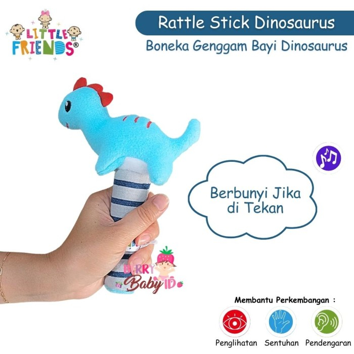 Jual Berry Baby - Little Friends Rattle Stick Dinosaurus Mainan Boneka ...