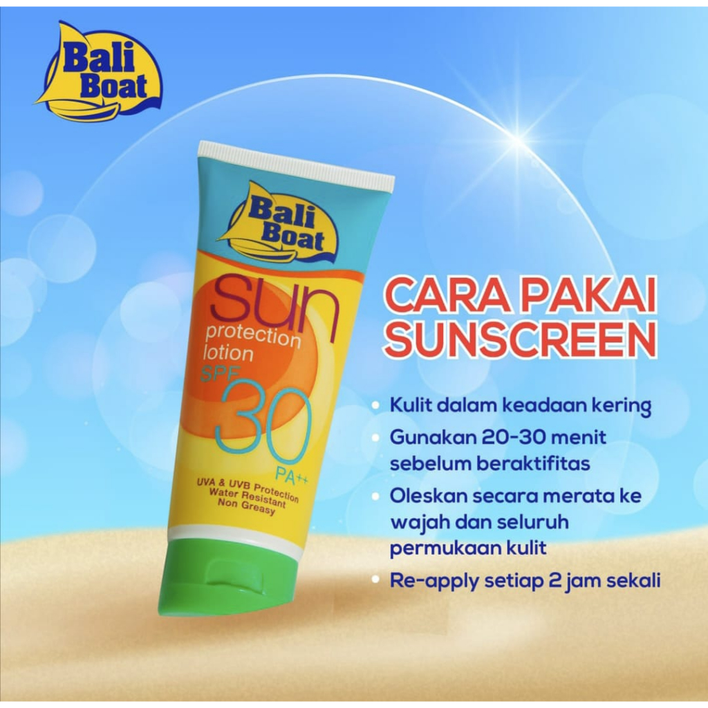 Jual BALI BOAT Sun Protection Lotion SPF 50 | SPF 30 PA++ | After Sun ...