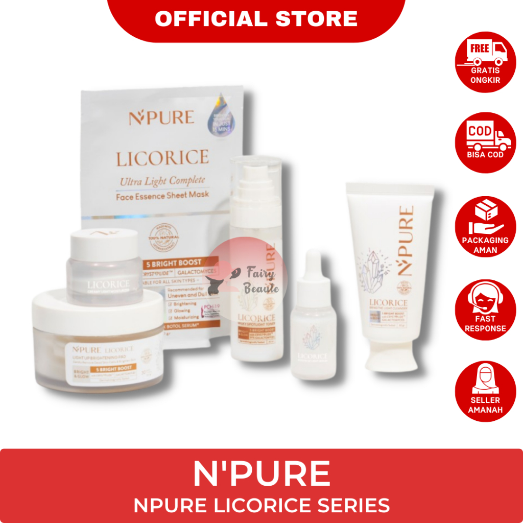 Jual NPURE Licorice Series Brightening Pad Ultra Sheet Mask Milky