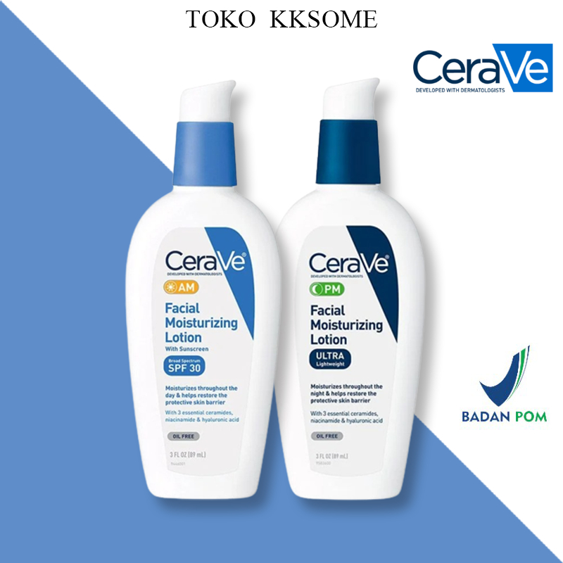 Jual CERAVE Moisturizing lotion PM/AM 89mlMenyegarkan dan tidak