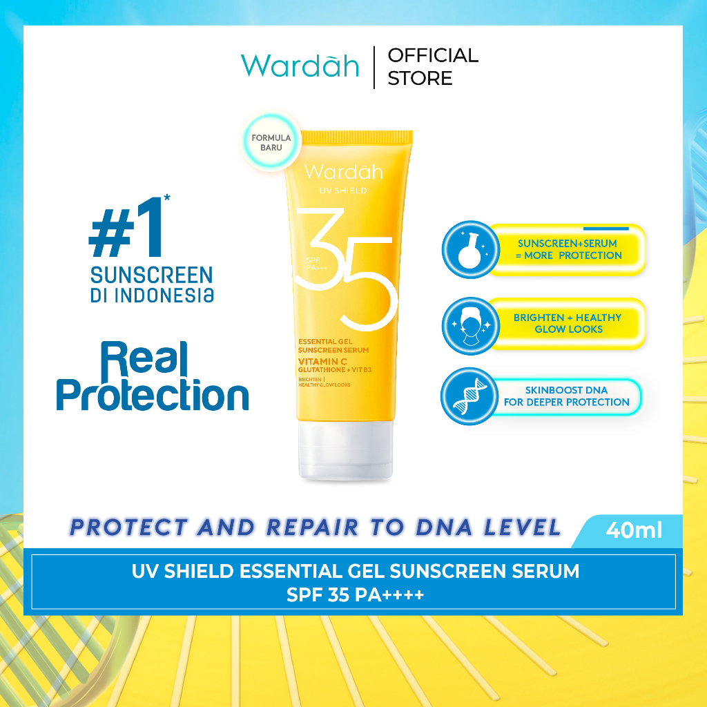 Jual Wardah UV Shield Essential Sunscreen Gel SPF 35 PA +++ 40 ml