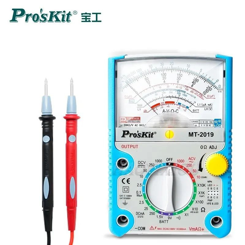 PROSKIT Digitale Multimeter MT-1233D – Groen – 130 X 72 X 28 Mm – Voor Metingen Aan Elektrische Circuits