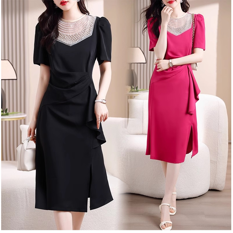 Dress 2024 hitam pink