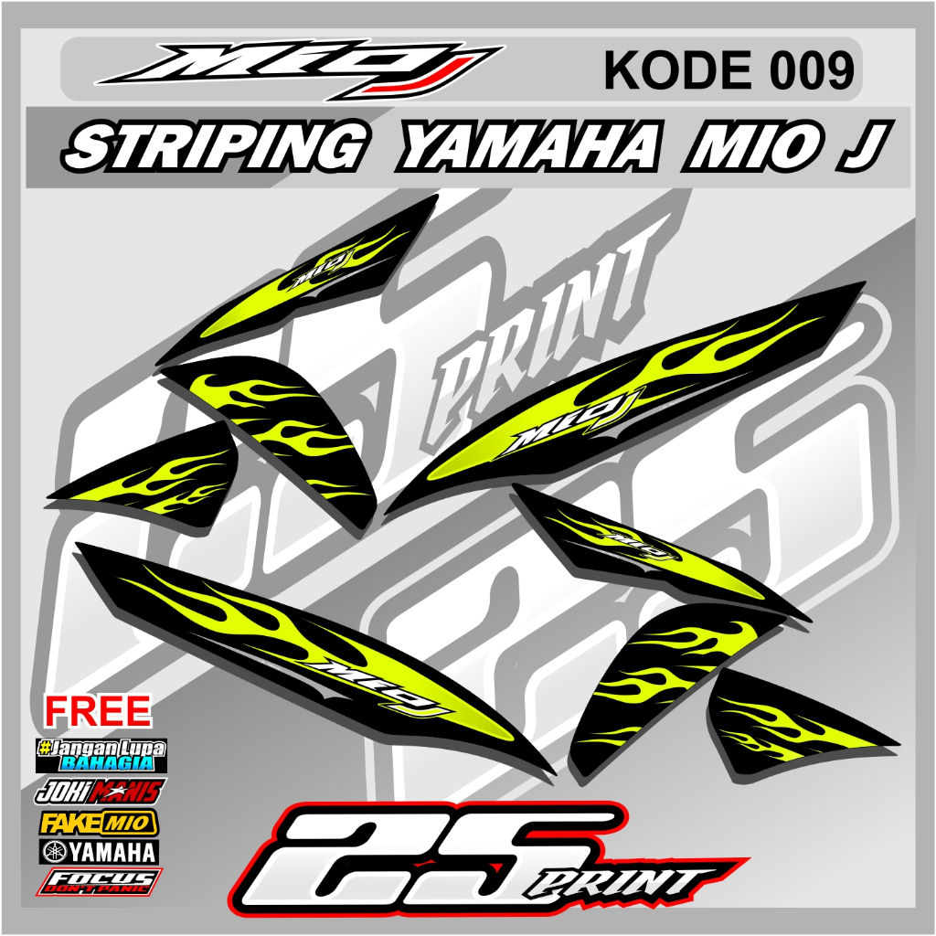 Jual Stiker Striping yamaha Mio J Variasi Racing Modifikasi keren ...