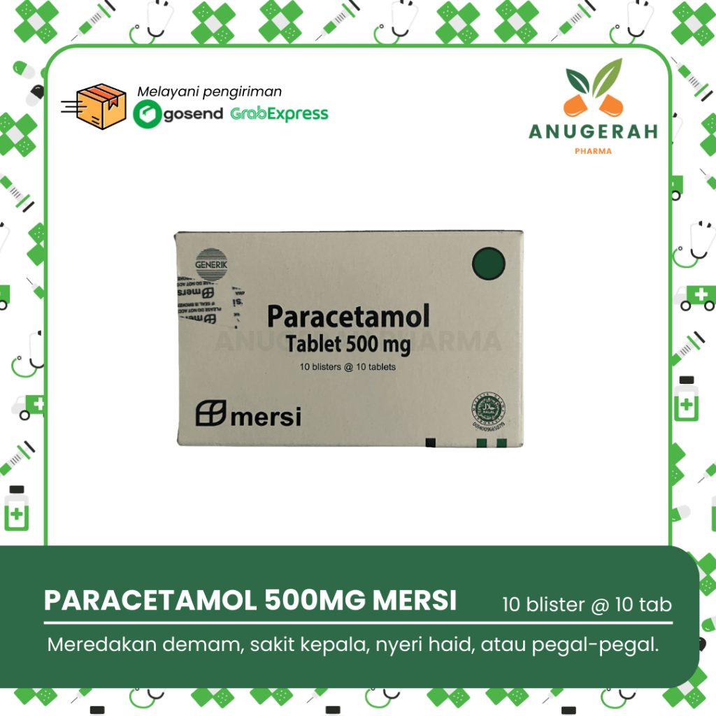 Jual Paracetamol 500mg Box Mersi | Shopee Indonesia