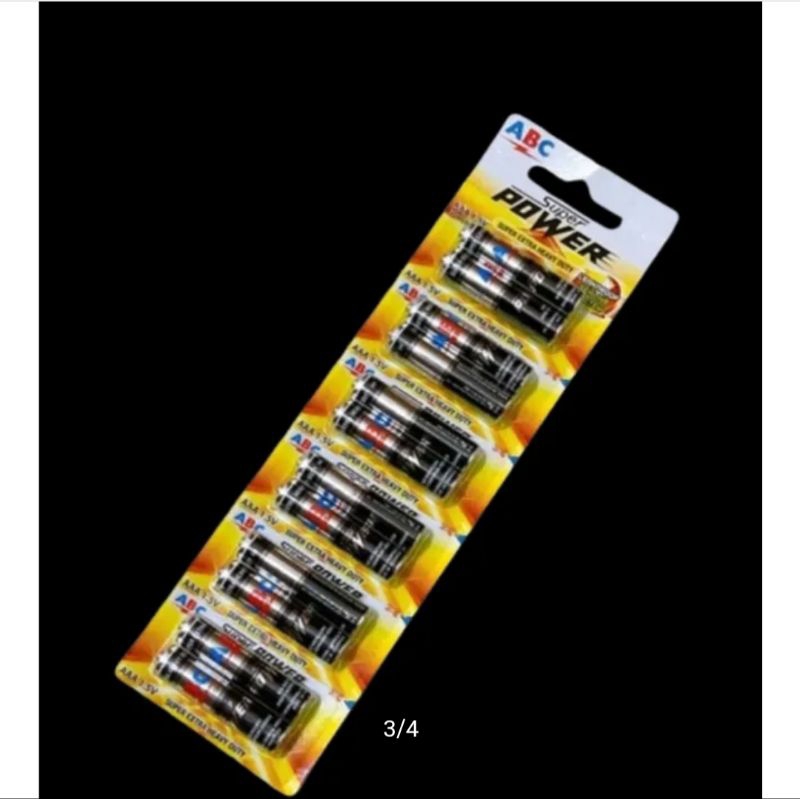 Jual BATERAI ABC R03/AAA SUPER POWER ISI 12 PCS ORIGINAL 100% | Shopee ...