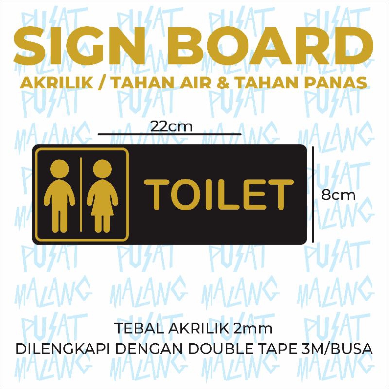 Jual Sign Board Akrilik Toilet Papan Akrilik Sign Akrilik Papan Nama Akrilik Shopee 8769