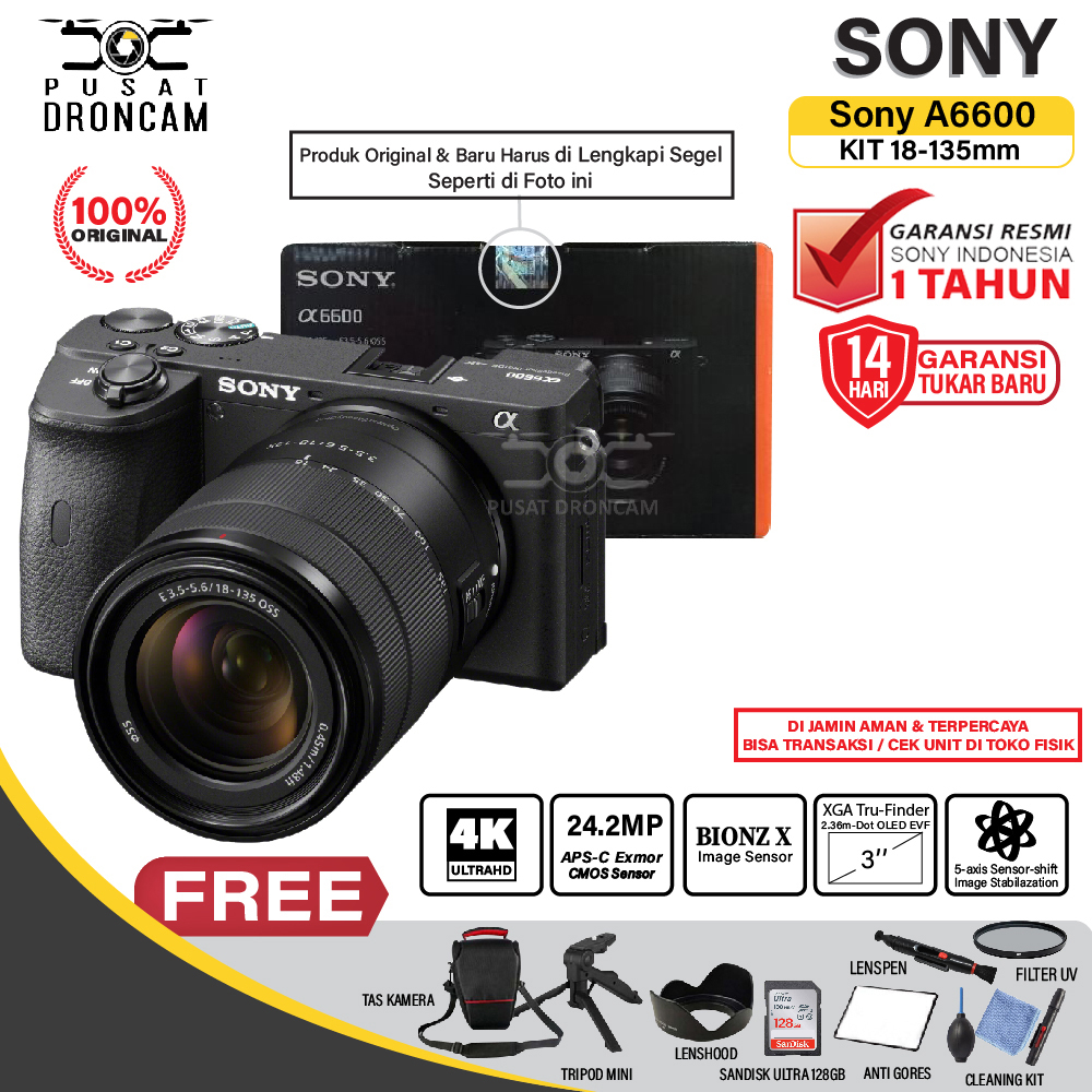 Jual Sony A6600 Kit 18135mm Alpha 6600 KIT PAKET BONUS GARANSI