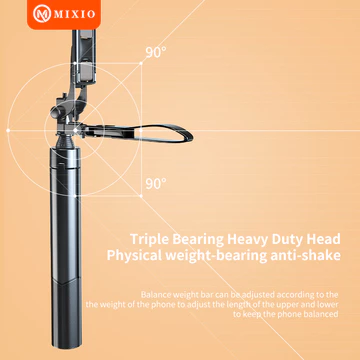 MIXIO A61L 170CM Tongsis Tripod Bluetooth Remote Selfie Stick Hand Stabilizer Aluminium