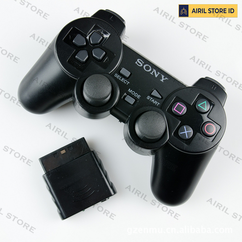 Jual Stik Stick Ps2 Wireless Sony Original Pabrik Hitam Shopee Indonesia