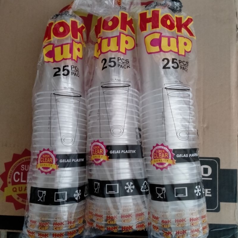 Jual Gelas Pop Ice Cup Plastik Pop Ice Merk Hok Ukuran 18 Oz Bahan Pp