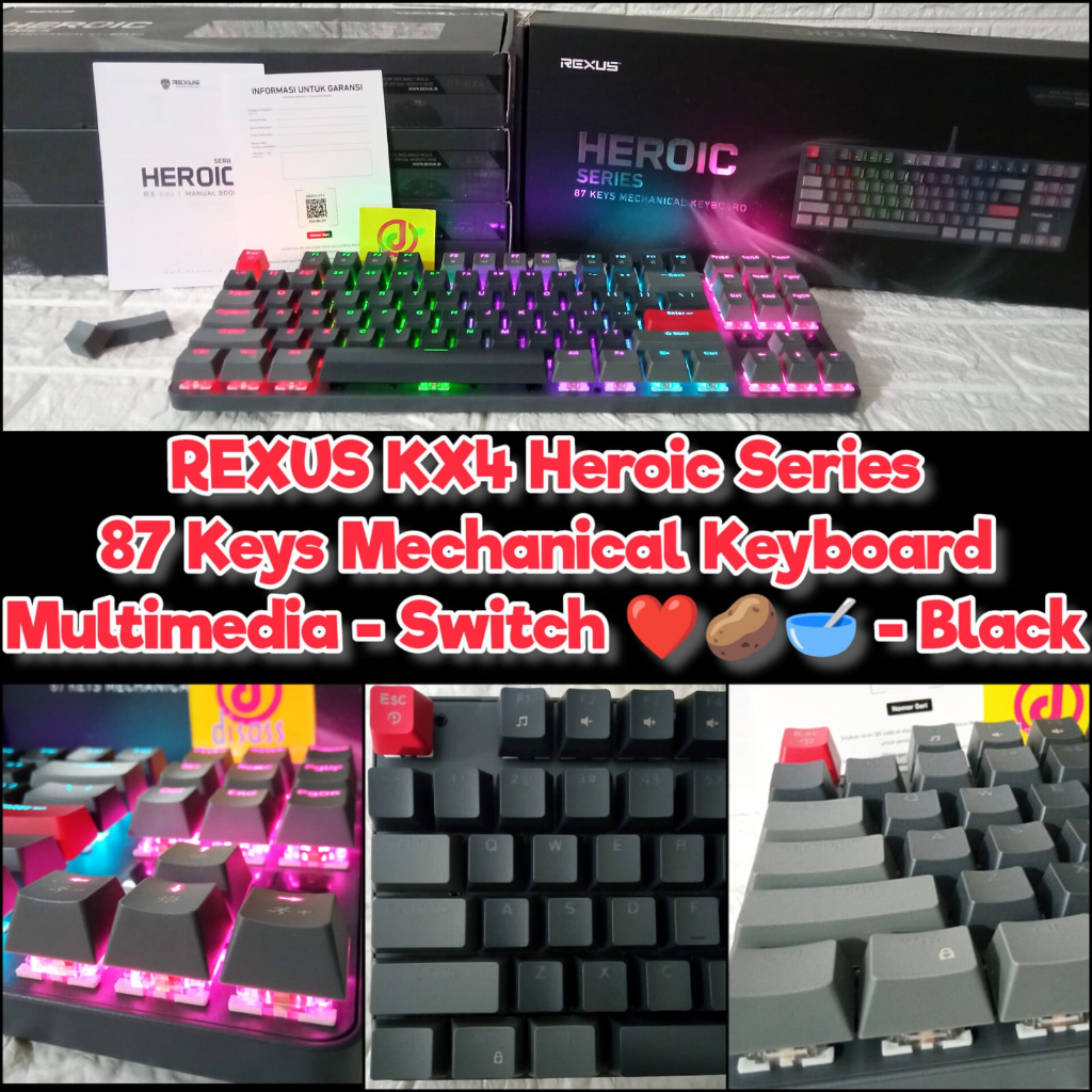 Jual REXUS KEYBOARD GAMING MECHANICAL KX4 HEROIC - DISASS JOGJA ...