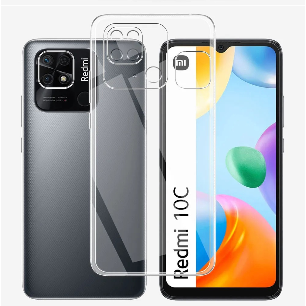 RankOne Cover Morbida In TPU Per Redmi 10C / POCO C40 - Custodia Sottile Antigraffio Colore Ciano Chiaro