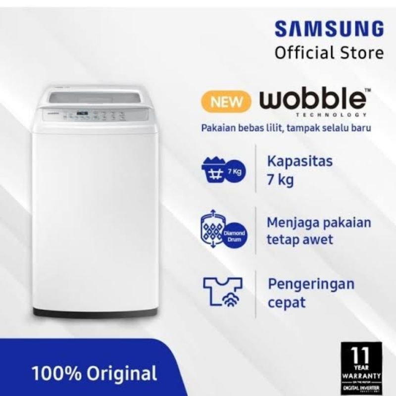 Jual Samsung Mesin Cuci Wa H Sw Tabung Top Loading Kg Wobble Shopee Indonesia