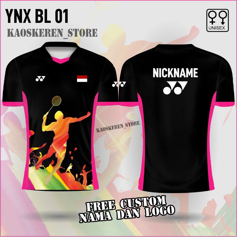 jersey badminton kaos badminton custom baju olah raga dewasa uniseks
