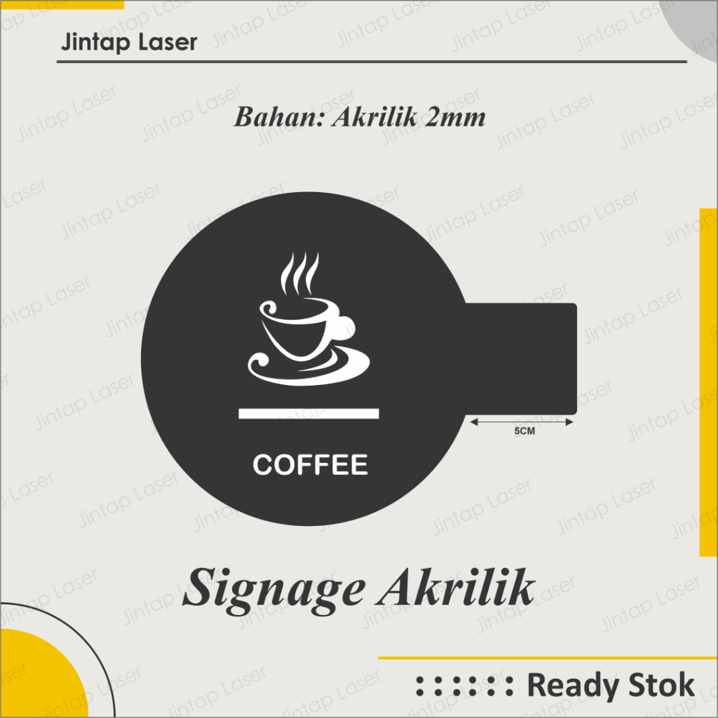 Jual Signage Acrylic Pop Up Sign Lingkaran 15 cm - Coffee | Shopee ...