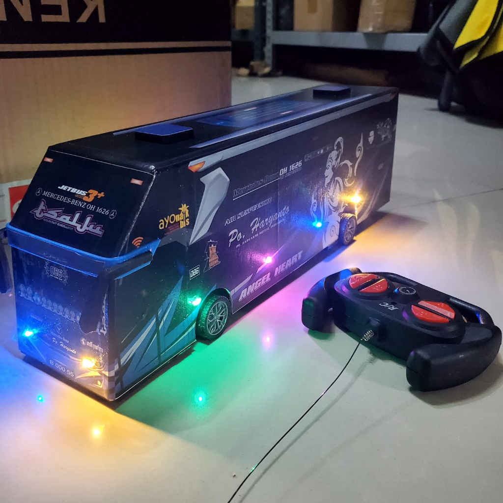 Jual Telolet RC Bus PO Haryanto Bis Remote Keren Miniatur Bus Remote ...