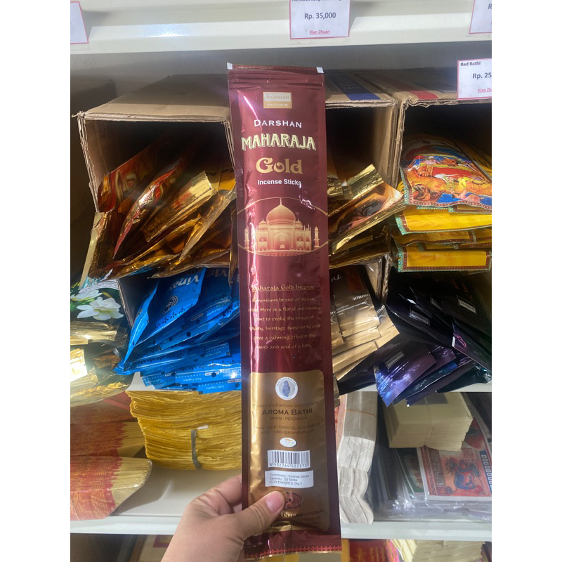 Jual Darshan Maharaja Gold Red Bathi 50btg | Shopee Indonesia