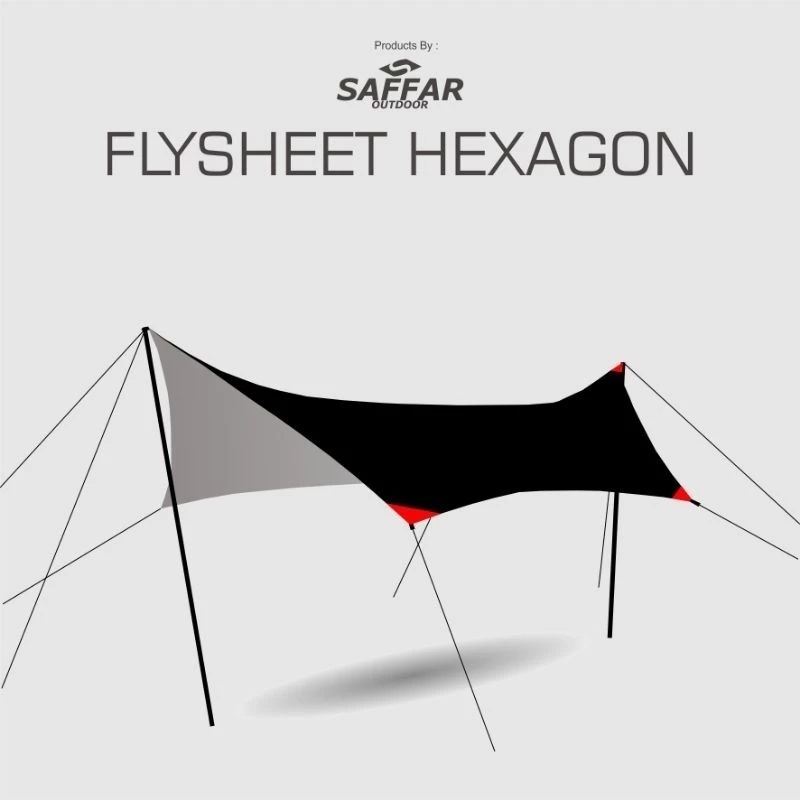 Zeildoek,2.5x16m 420g/m² Regenvlieg Multifunctionele Hexagon Tarpaulin Schuilplaats voor Bushcraft Picknick Backpacken Outdoor Survival Groen