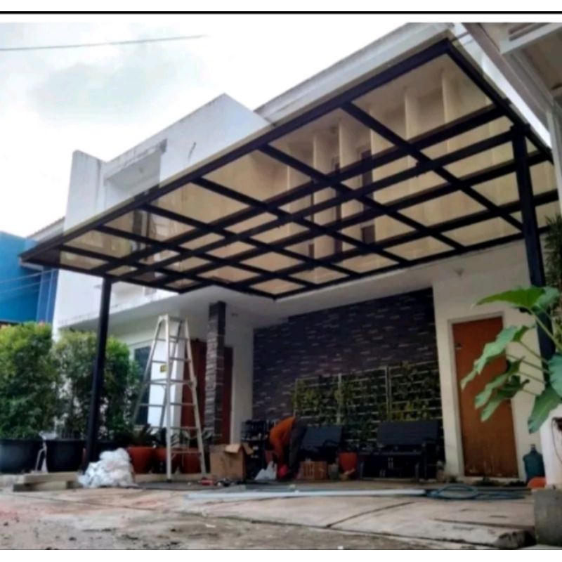 Jual kanopi Solar plate 1.2m alinterpasang | Sh…