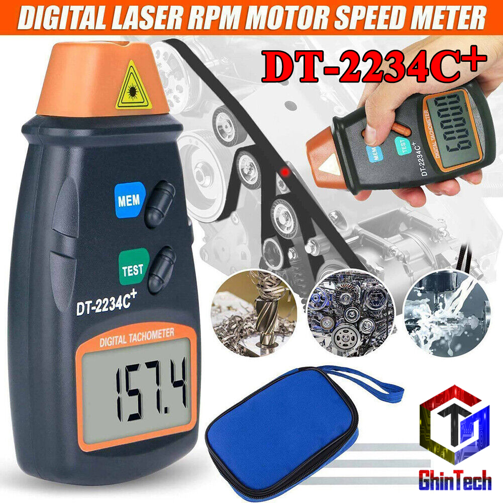 Jual Tachometer DT-2234C+ LCD Digital Laser Photo RPM Meter DT 2234C ...