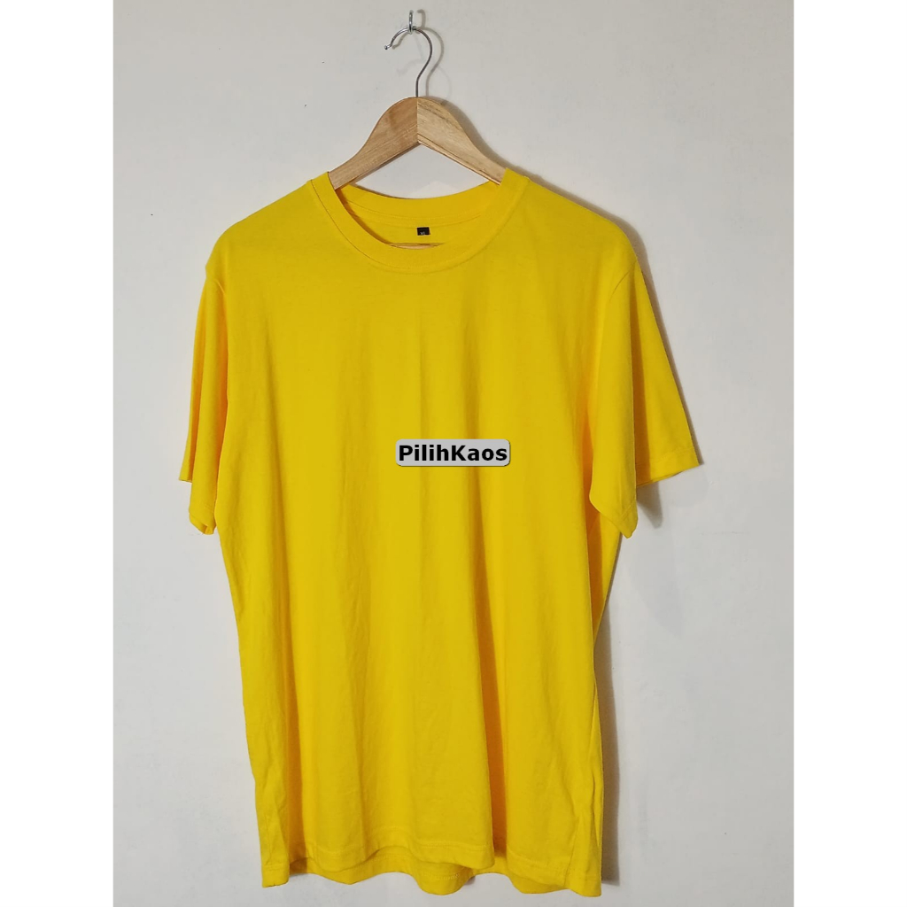 Jual Kaos Polos Warna Kuning Kenari Combed 30s Shopee Indonesia