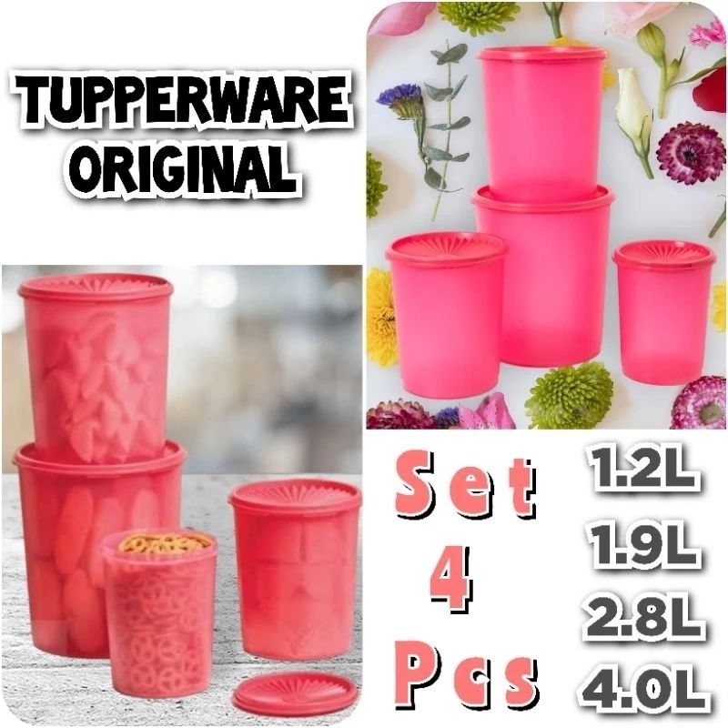 Jual Tupperware Original Toples Canister Wadah Kerupuk Keripik Kacang ...