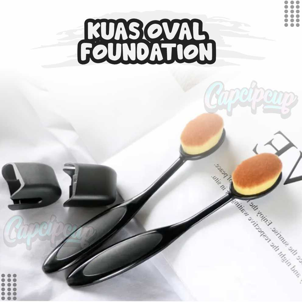 Jual Kuas Oval Foundation Gagang Brush Portable Makeup Blush Brush