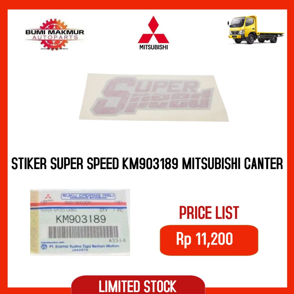 Jual STIKER SUPER SPEED KM903189 MITSUBISHI CANTER | Shopee Indonesia