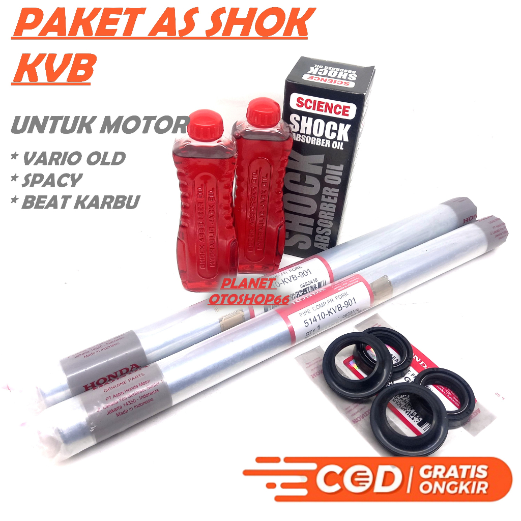 Jual Sepaket As Shock Depan Kvb Kvy Vario Karbu Techno Beat Scoopy Spacy Shock