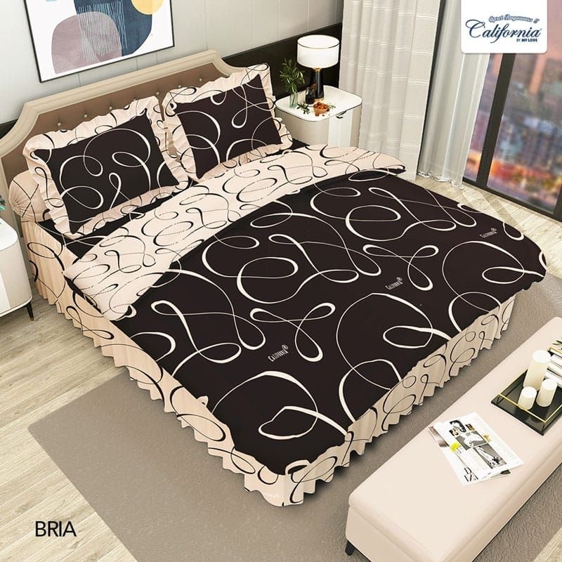 Jual Bedcover California Rumbai Uk 180x200 / Bedcover Set California Uk ...