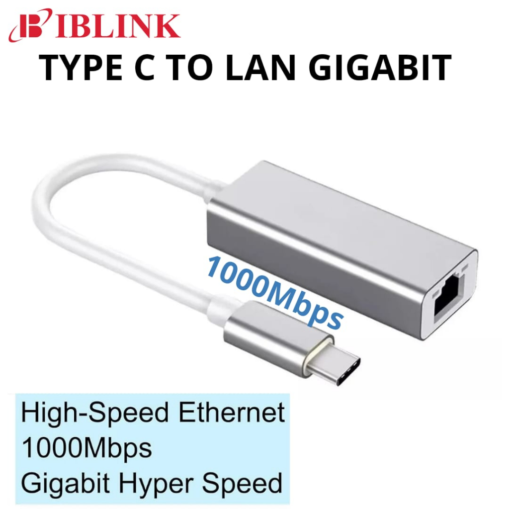Jual TYPE-C (USB C) To Lan RJ45 Gigabit converter/ TYPE-C ETHERNET ...