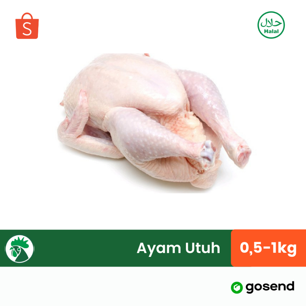 Jual Ayam Potong Premium 1 Ekor Karkas Utuh Whole Chicken Ayam