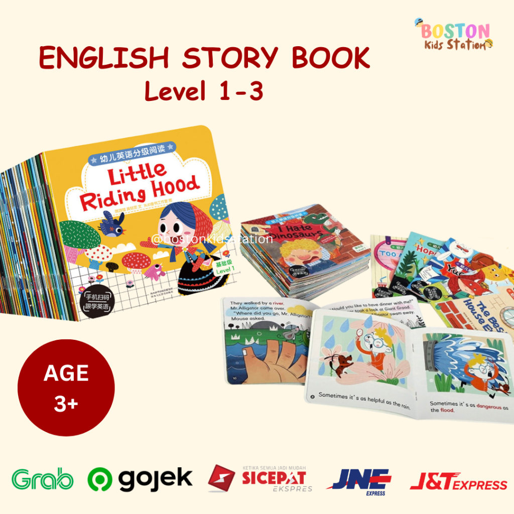 Jual BOSTON - (Isi 6 Buku) Buku Cerita Anak Bahasa Inggris (Scan QR ...